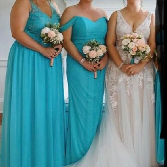 Azazie Bridesmaid Dress - Spa Color (Size 12) - Picture 4 of 7
